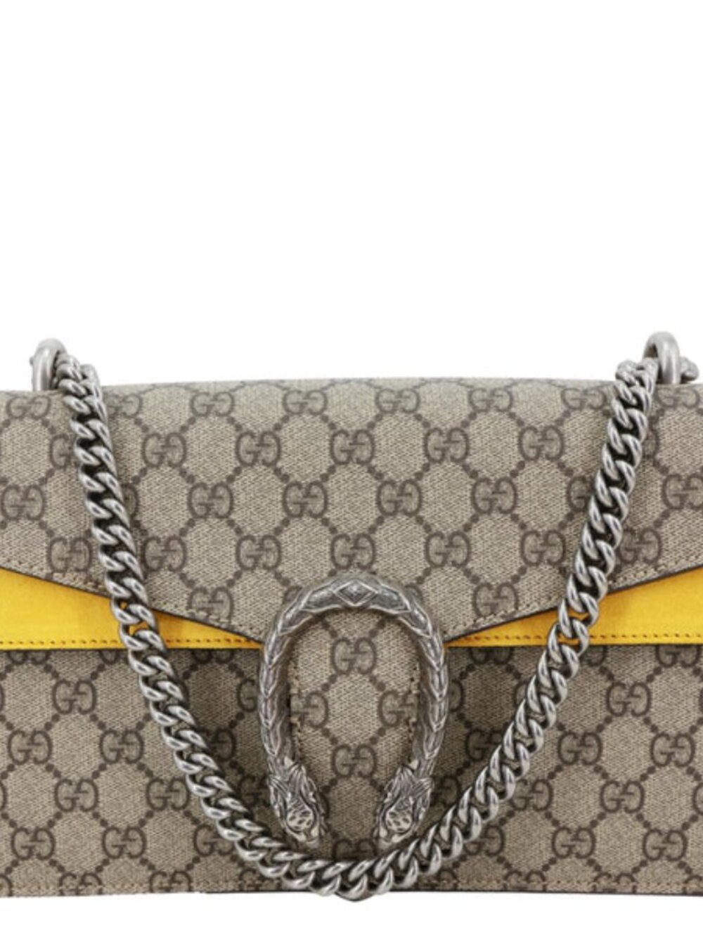 Gucci Dionysus Small GG Supreme Canvas Shoulder Bag Beige 400249
